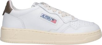 Autry White Leather Low-Top Sneakers