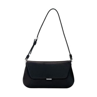 Amina Muaddi Shoulder Bags, female, Black, Size: ONE SIZE Ami Foldover Top Mini Shoulder Bag