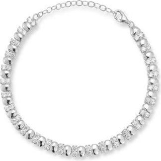 Sphera Milano Cubic Zirconia Pebble Bracelet in Silver at Nordstrom Rack