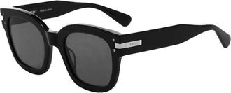 Amiri Classic Logo Sunglasses- Black / Black / Silver