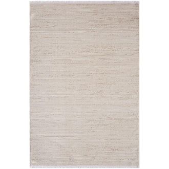 Dmora Alfombra Wheelersburg, Estructura De Tela, 200x120 Cm Beige