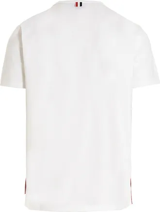 Thom Browne Striped Pocket Cotton T-Shirt - White