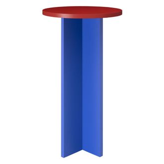 Really Nice Things Mesa alta redonda 60cm rojo y azul pruss