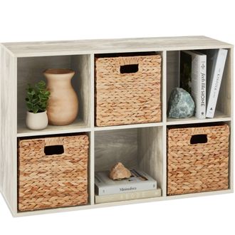 Best Choice Products 6-Cube Bookshelf, 13.5in Display Storage System, Organizer w/ Removable Back Panels