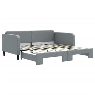 vidaXL Sof&aacute; Cama Nido Tela Gris Claro 100x200 Cm Vidaxl