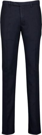 Boglioli Navy Katoen-Linnen Broek - Heren - Nette broeken - Blauw - L - Katoen - Broeken