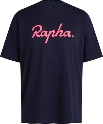 Rapha Cotton T-Shirt Large Logo T-Shirt f&uuml;r Herren | blau