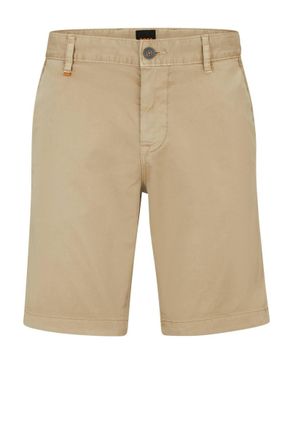 HUGO BOSS Mens GBBOSS slim fit short Schino-short medium beige Cotton - Size X-Small