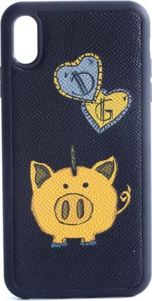 Dolce & Gabbana Phone Accessories, male, Black, Size: ONE SIZE Piggy Bank Print iPhone XS Max Case
