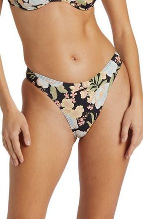 Billabong Cove Skimpy Hike Bikini Bottoms in Black Pebble at Nordstrom Rack, Size Small