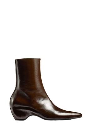 Khaite Chlorofiber Ankle Boots with Contoured Heel and Pointed Toe