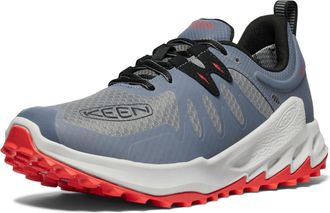 Keen Mens Zionic Low Height Breathable All Terrain Hiking Shoes, Steel Grey/Poppy Red, 7 UK