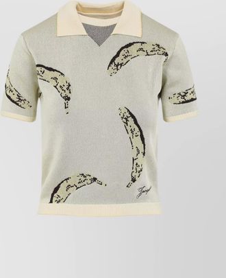 Jacquemus marino banana jacquard polo