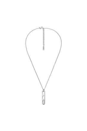 Diesel Stainless Steel Pendant Necklace - Necklaces - Unisex - Silver