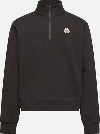 Moncler 1/4 ZIP SWEATSHIRT Size: XL, colour: BLACK