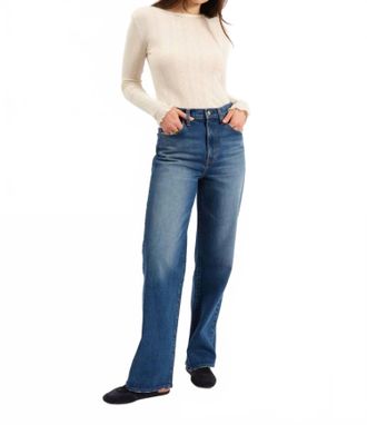 Daze City High Rise Straight Jeans In Blue