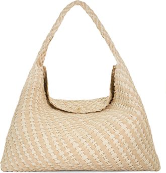 Dune London Womens Accessories Deliberate Xl - Extra Large Woven Shoulder Bag - Cream - One Size