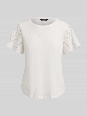 Lauren Ralph Lauren Regular Fit T-Shirt aus reiner Baumwolle in Weiss, Gr&ouml;&szlig;e XXL