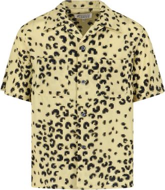 Maison Margiela Yellow Pixel Leopard Shirt