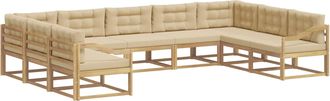 vidaXL Conjunto De Sof&aacute;s De Exterior 9 Uds. Y Beige Vidaxl