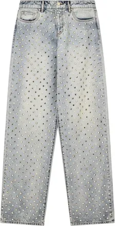 A|X Armani Exchange Jeans a Gamba Larga Borchiati - - Jeans - Donna - Blu - W31