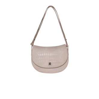 John Richmond Tassen, Dames, Beige, ONE Size, Leer, Schoudertas met krokodillenleer effect