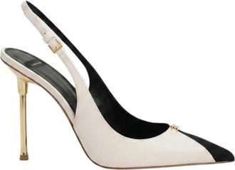 Elisabetta Franchi D&eacute;collet&eacute; Slingback - Dames - Pumps - Beige - 37 EU - Leer - Schoenen