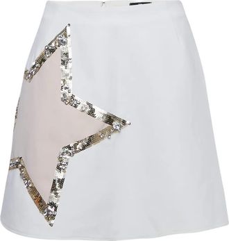Elisabetta Franchi Mini-rok met sterdetail - Wit