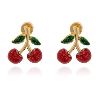 Coach Cherry Motif Earrings - Dames - Oorbellen - Rood - ONE Size - Accessoires