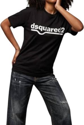 Dsquared2 Womens Classic Logo Cotton T-Shirt In Black