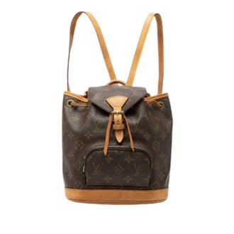 Louis Vuitton Pre-owned Backpacks, female, Brown, Size: ONE SIZE Pre-owned Mini Montsouris
