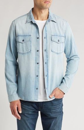 Citizens Of Humanity Cairo Denim Utility Shirt in Tempo Md/lt In at Nordstrom, Size Xx-Large