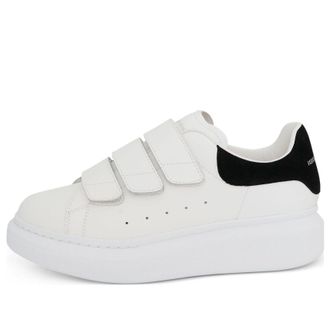 Alexander McQueen (WMNS) Alexander McQueen Oversized Triple Strap Sneaker White Black 697105WHGP79061