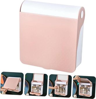 Trade Shop Trade Shop - Scatola Espositore Organizer Trucco Contenitore Per Cosmetici Porta Trucchi Rosa