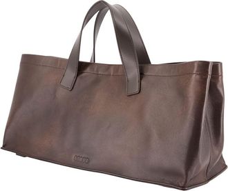 Staud Womens Port Bag Leather Brown Lambskin Handbags-purses