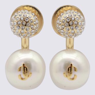 Jimmy Choo London Gold Metal Earrings