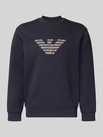 Emporio Armani Sweatshirt mit Label-Stitching in Black, Gr&ouml;&szlig;e XL