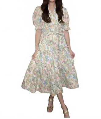 Fate Summer Sweetness Tiered Midi Dress In White