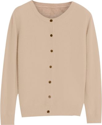 Generic Womens Cashmere Cardigans Sweaters for Women UK Ladies Lightweight Cardigan Casual Long Sleeve Button Down Cardigans Round Neck Solid Color Tops Open 