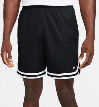 Nike Mens Dri-FIT DNA 6 Shorts - White/White/Black Size 3XL