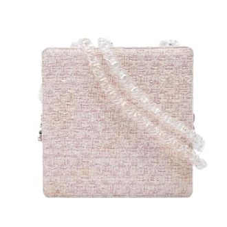 Chanel Pre-owned Vintage Tweed Shoulder Bag - Dames - Pre-owned - Roze - Maat: ONE Size Tweed