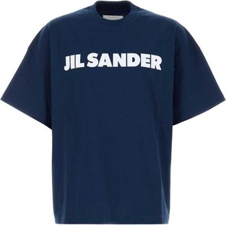 Jil Sander Navy Blue Logo T-shirt