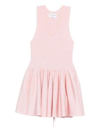 Brandon Maxwell tulip knit mini dress - Pink