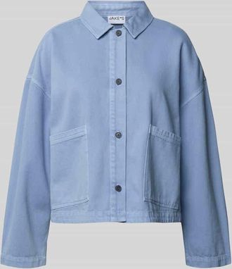 Jake*s Casual Jacke mit Knopfleiste in Bleu, Größe 34