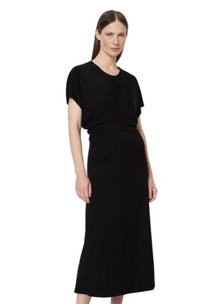 Marc O'Polo Jerseykleid MARC OPOLO, Damen, Gr. L, N-Gr, schwarz, Sweatware, Obermaterial: 95% Viskose, 5% Elasthan, Rundhals, Kleider Jerseykleid, Slouch-Jerseykl