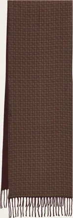 Ferragamo Men Double face scarf Brown