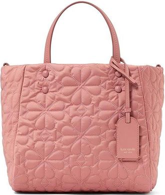 Kate Spade New York Tilly Quilted Small Tote Bag Cross Body Handbags Cosmetic Pink, Leather/Polyester