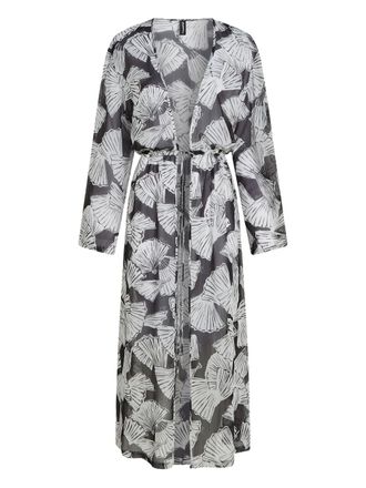 Karl Lagerfeld printed kaftan - women - Polyester - S/M - Black