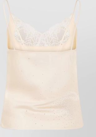Giuseppe Di Morabito lace satin camisole top v neck