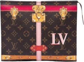 Louis Vuitton Pre-owned Toiletry Pouch 26 - Dames - Vintage Clutch - Bruin - ONE Size - Vintage